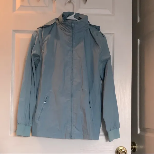 GAP Light Blue Hooded Jacket Size S - Image 2