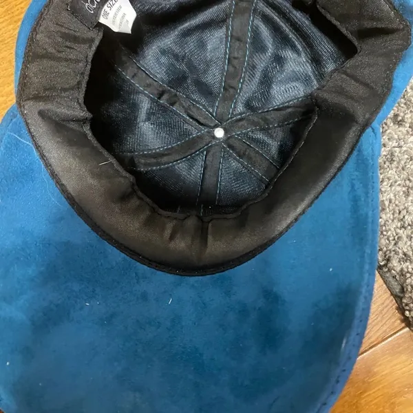 Chatties Blue Faux Suede Newsboy Baker Boy Hat One Size - Image 3