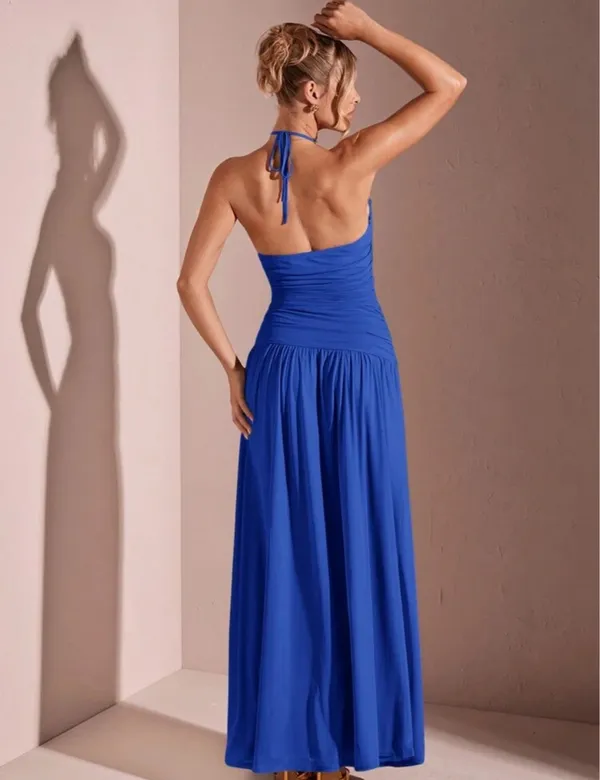 Shein Royal Blue Cut Out Maxi Dress - Image 3