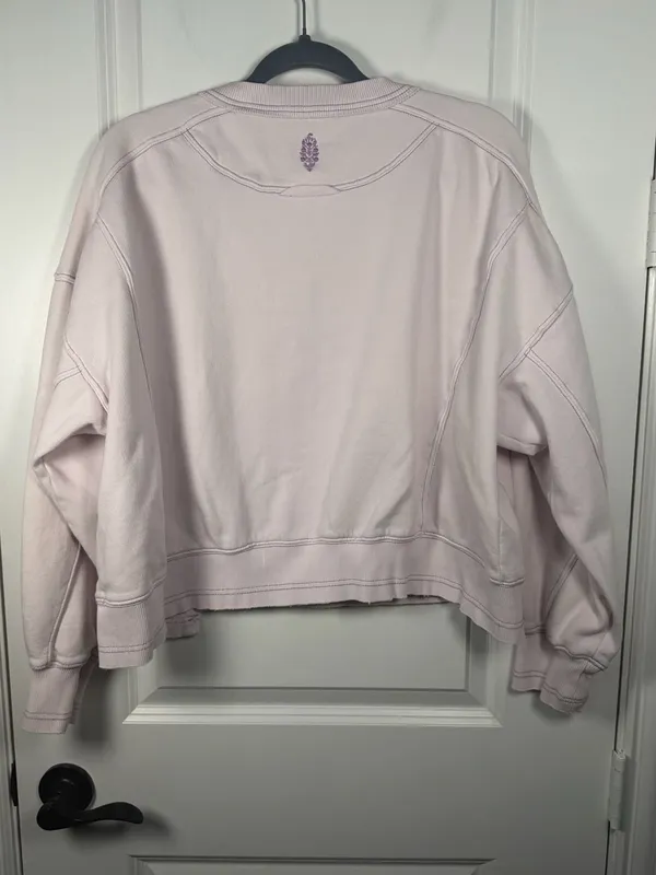 FP Movement by Free People Women's Pink Cropped Crewneck Sweatshirt - Image 3