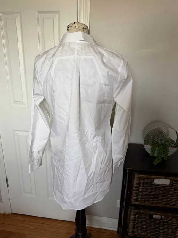 NWOT Chico's 100% Cotton Non Iron White Button Down Shirt minimalist office Sz 0 - Image 3