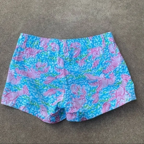 Lilly Pulitzer Lobstah Roll Callahan Shorts Womens 0 Green Pink White - Image 6