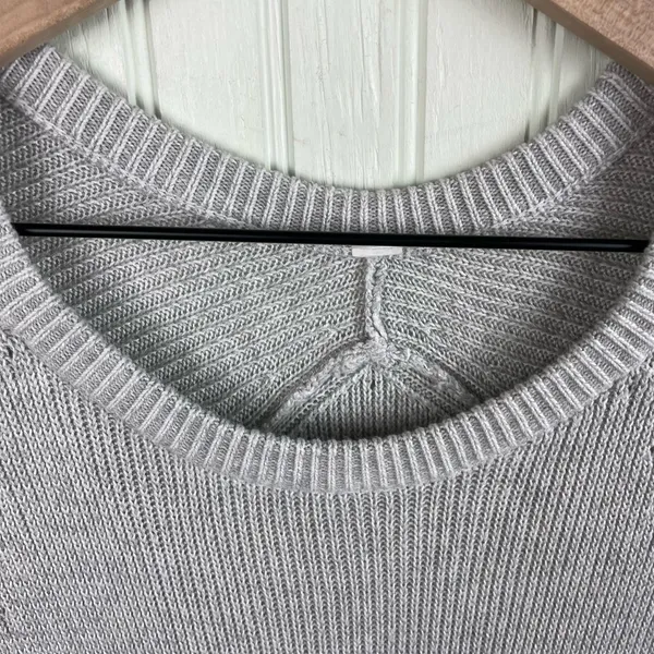 Lululemon Cabin Yogi Long Sleeve Knit Sweater Heathered Light Grey Size Small - Image 6