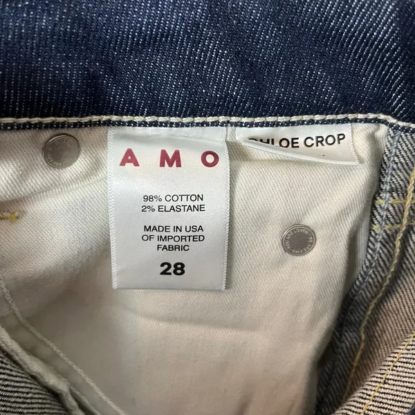 Amo Chloe Cropped Jeans Size 28 Daydream Dark Wash Minimalist‎ Cali Cool - Image 6
