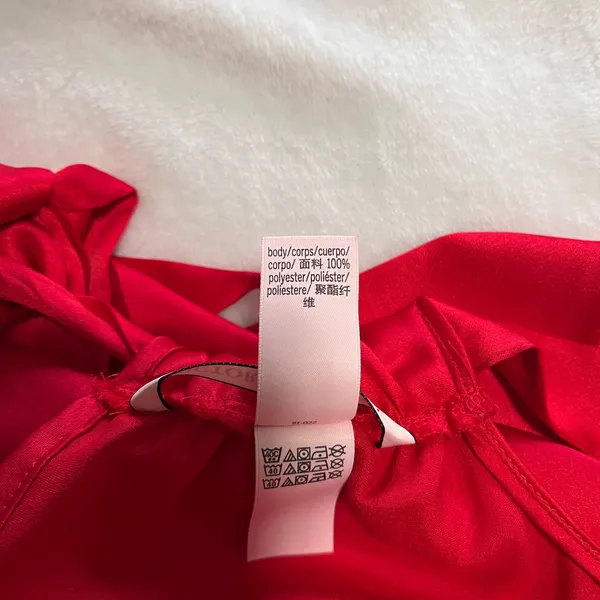 VICTORIA’S SECRET Spicy Red Silky Vintage Sash Tank Top Sexy Sz M EUC - Image 4