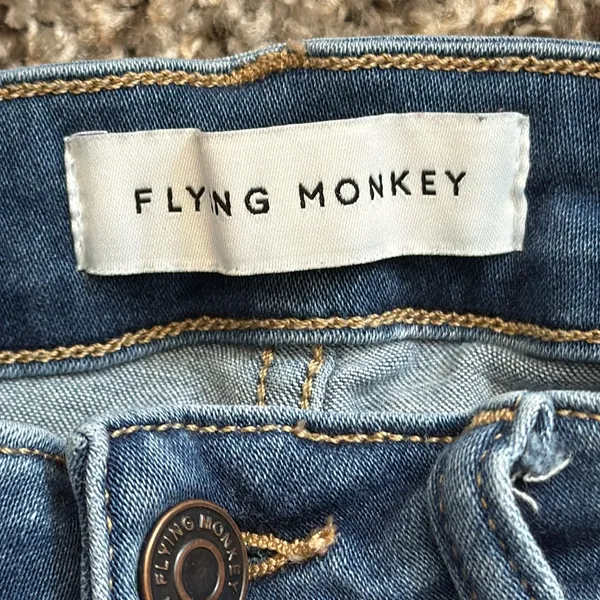 Flying Monkey Women's Blue Skinny Jeans - Image 3