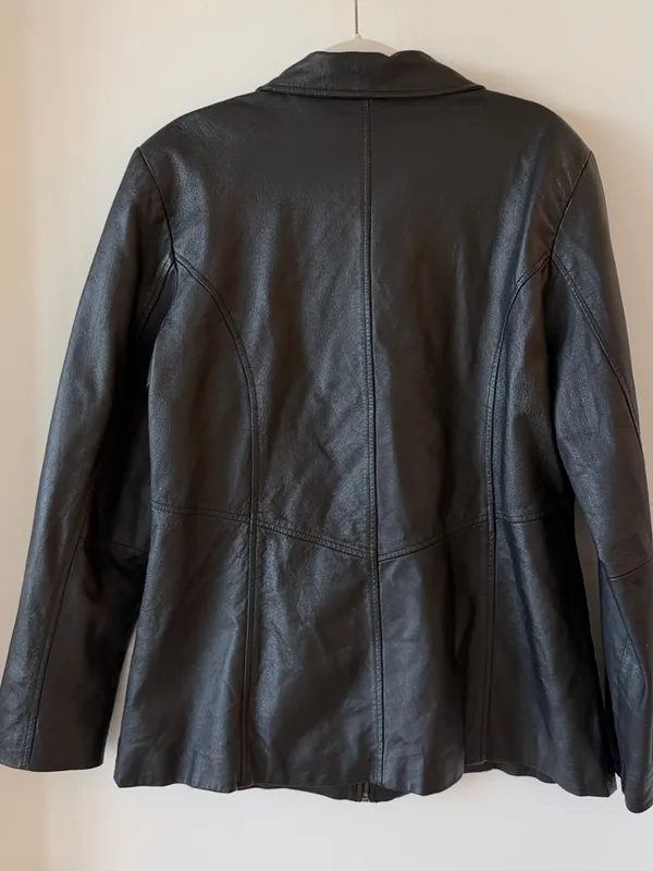 Vintage Jacqueline Ferrar Genuine Leather Fitted Jacket Y2K - Image 4