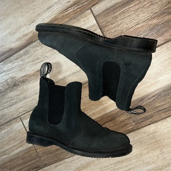 Dr. martens  black suede flora booties - Image 2