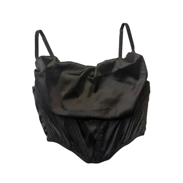 Urban Outfitters Women's Black Satin Corset Top Women's sz. S - Image 3