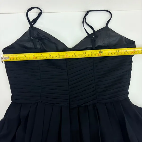 Allie & Rob Women's M Black Midi Dress LBD Cocktail Party Dark Romantic Chic - Image 3