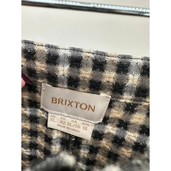 Brixton Country Plaid Midi Skirt Button Front Western Grunge 90s Y2K - Image 7