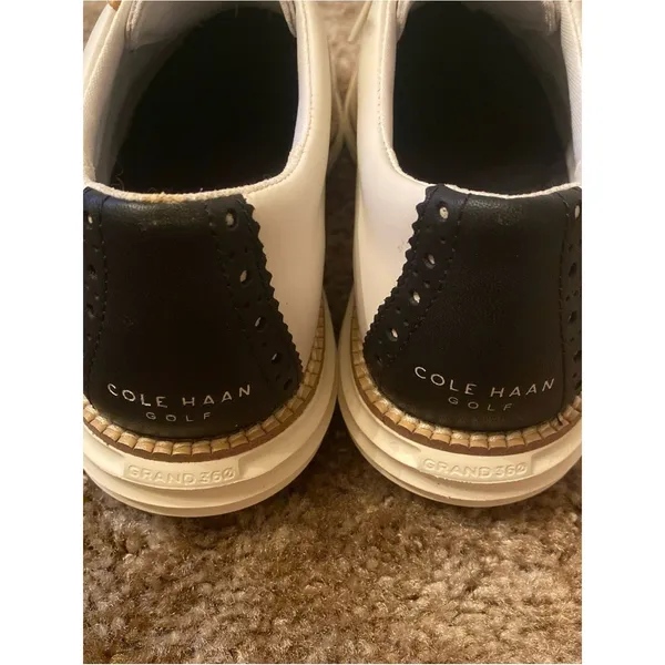Cole Haan White and Tan Saddle Oxfords Golf OriginalGrand Waterproof - Image 8