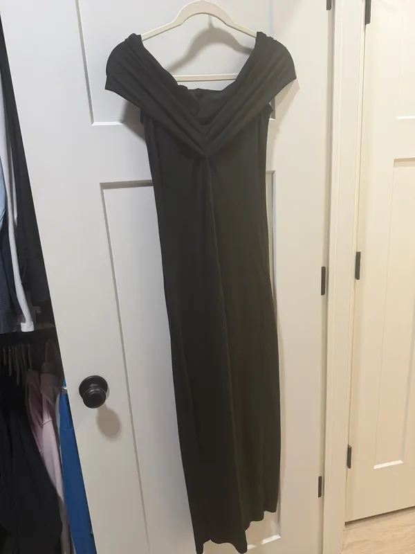 Bumpsuit Bianca Midi Maternity Dress Black - Image 7
