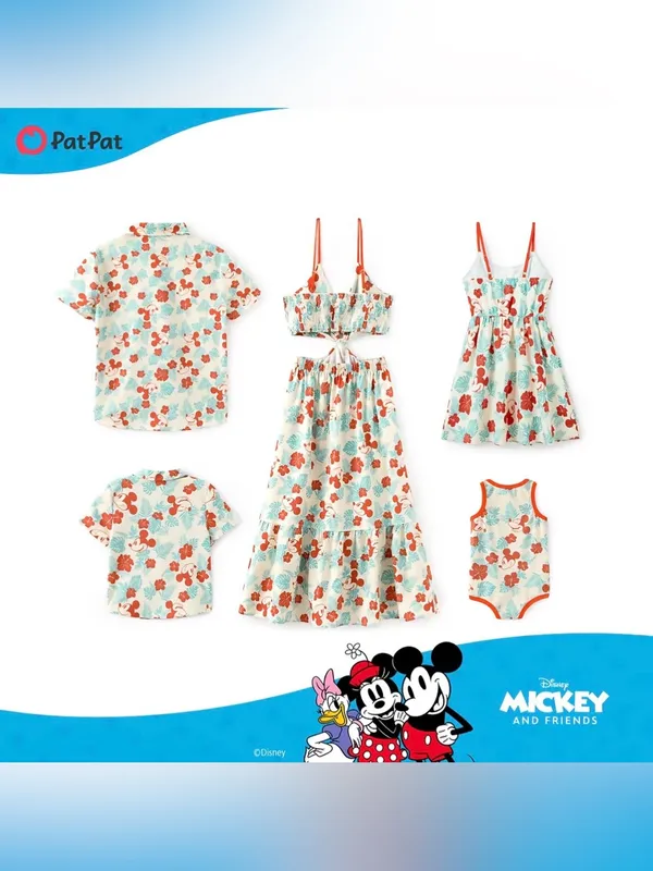 Pat Pat Matching Family Disney Dress Cream/Turquoise/Orange Size S NWT IN PKG - Image 2