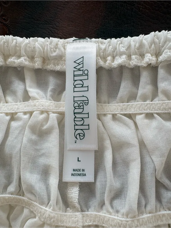 WILD FABLE Ivory Ruffle Bloomers - Image 3