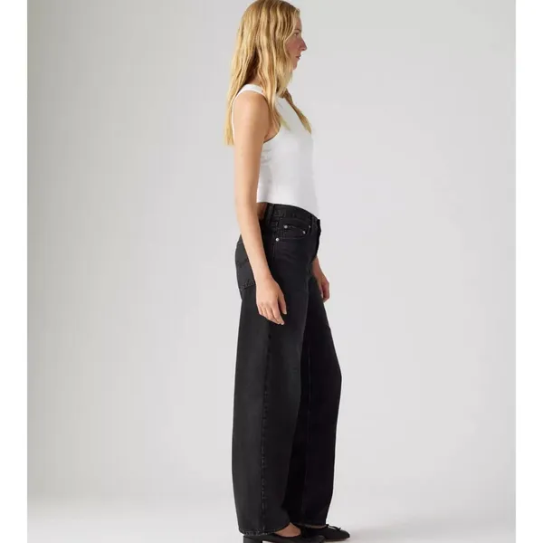 New Levi's 27x30 Premium Baggy Dad Jeans Shrink Up Black - Image 4