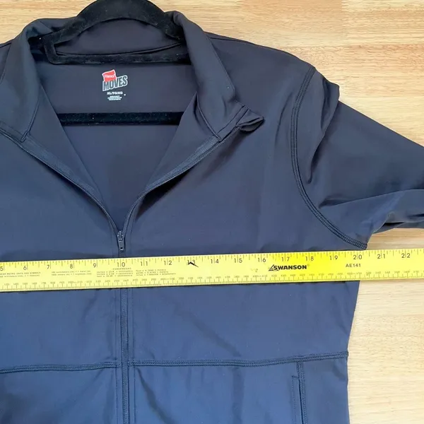 Hanes Moves Women's Studio Jacket Zip Up Workout Athleisure Black XL - Image 5