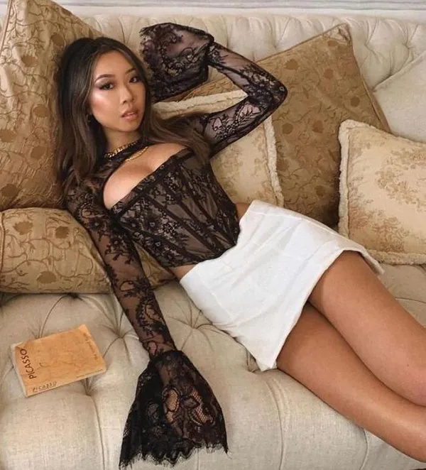 House Of CB BRIELLE BLACK LACE PEPLUM SLEEVE CORSET TOP - Image 2