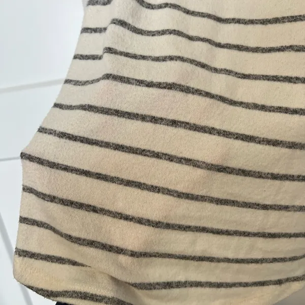 a new day White and Gray Striped Long Sleeve Tee - Image 3