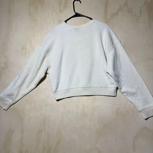Collegiate Outfitters Jolie & Joy Women XL Cropped Sweatshirt Cream Green 24 Varsity Collegiate - Image 8