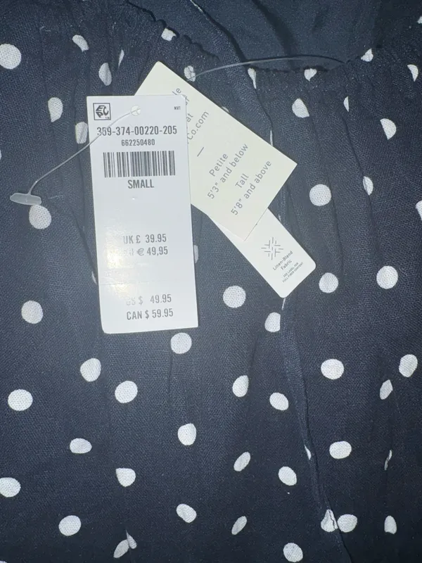 Hollister Polka Dot Dress Navy Blue - Image 3