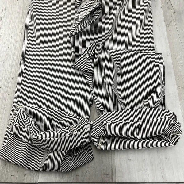 L.L. Bean Favorite Fit Curvy Striped Cotton Straight Leg Pants Hemmed 6T - Image 6