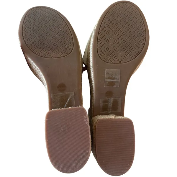 Tory Burch Roselle Platform Espadrille Wedges‎ White Leather 10 - Image 8