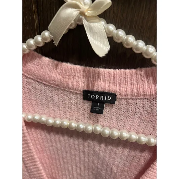 Torrid pink Cardigan woman's size 1 1XL nwot‎ - Image 4