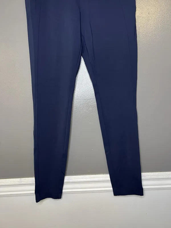 Athleta Pants Womens Medium Blue Skinny Track Ankle Zip Pocket Stretch Athletic - Image 3