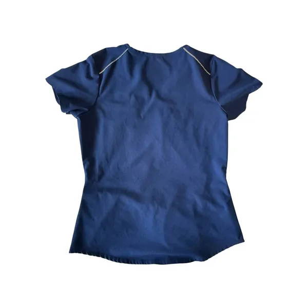Skechers by Barco Women’s Scrub Top Medium Blue V-Neck Stretch Nursing Uniform - Image 4