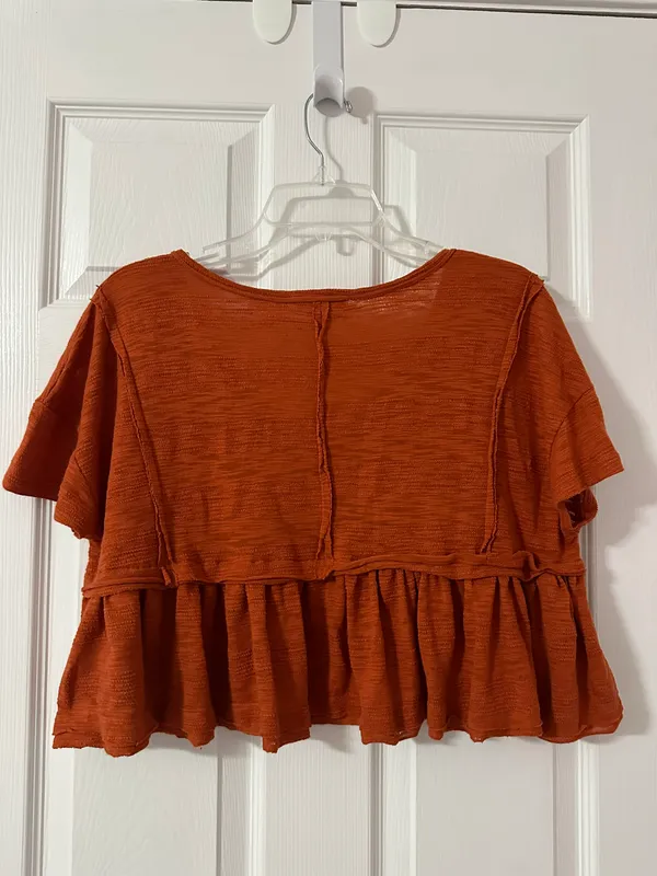 Urban Outfitters V-Neck Peplum Top - Image 2