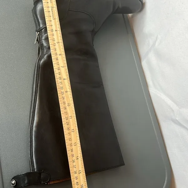 Frye Melissa Button Back Riding Boots Black Leather Knee High Equestrian Sz 7 - Image 15