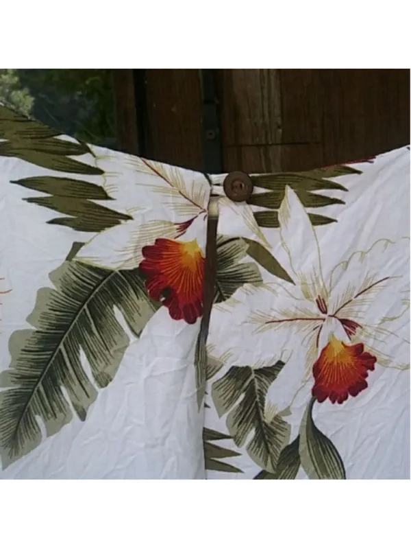 Two Palms Tropical Floral Sheath Dress – Made in Hawaii, Size Medium - Image 3