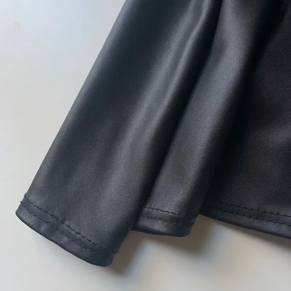 Black Leather Peplum Top Size L - Image 5