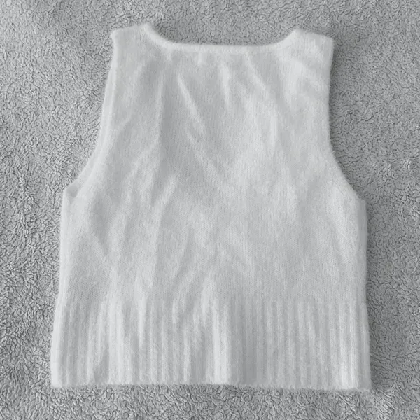 Glassons | ASOS V Neck Fuzzy Tank - Image 2
