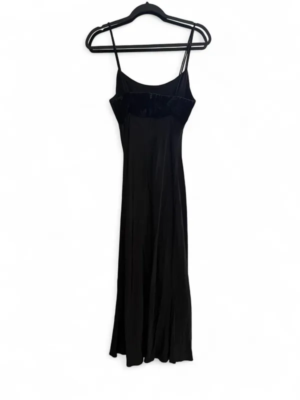 Jump Black Maxi Slip Dress with Beaded Waist - Image 4
