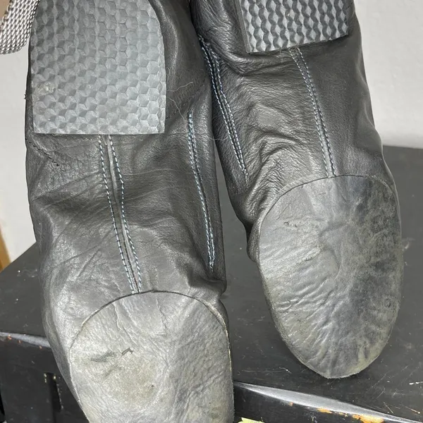 Black Leather Dance Shoes‎ Size 8 - Image 3