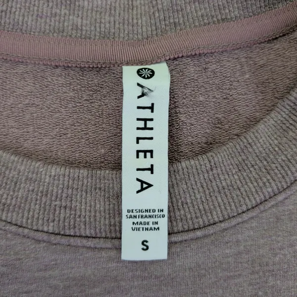 Athleta Balance Dress Long Sleeve Crew Tunic‎ Pockets Active Casual Mauve Small - Image 7