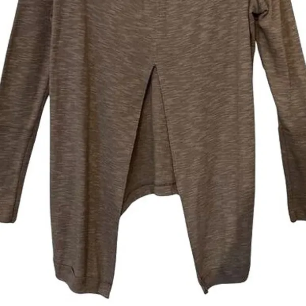 Free People Top Womens Size S Brown Tunic Turtleneck Oversized Split Back Boho - Image 8