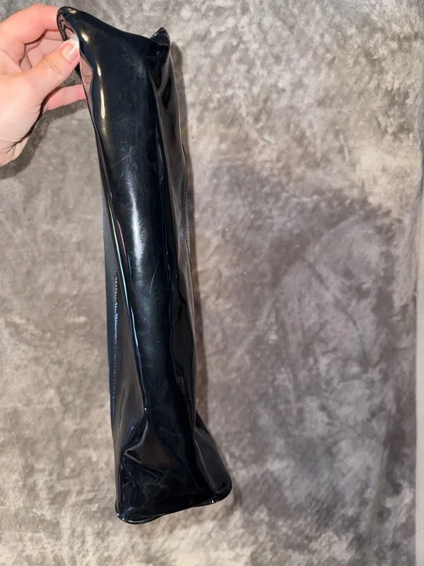 Estee Lauder Black Nylon and Patent Tote Bag - Image 5
