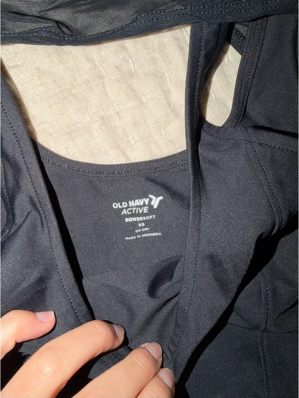 Old Navy Active Black active tank with mesh longsleeve - Image 4