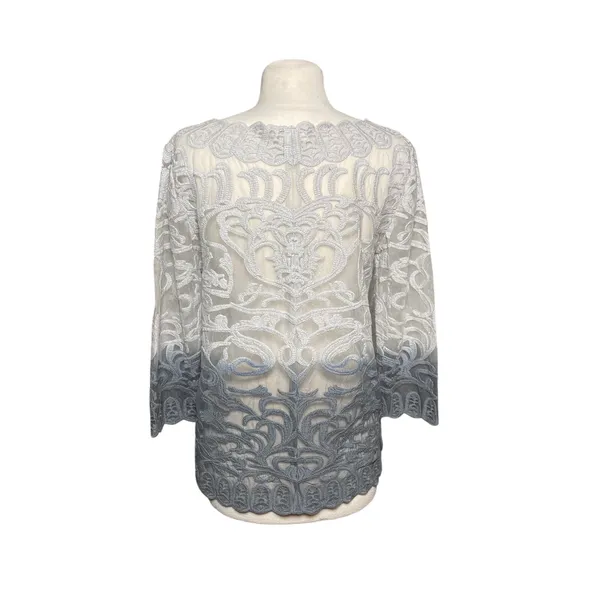 Anthropologie MEADOW RUE Women’s Boho Carla Ombre Lace Sheer Top - Image 4