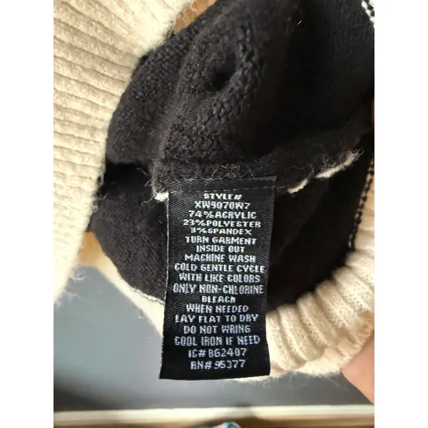 Sanctuary Black and Cream Cowl Neck Sweater with Half-Zip - Image 6