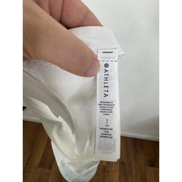 Athleta‎ Momentum Tank White Seamless Racerback Running Top Womens Small - Image 3
