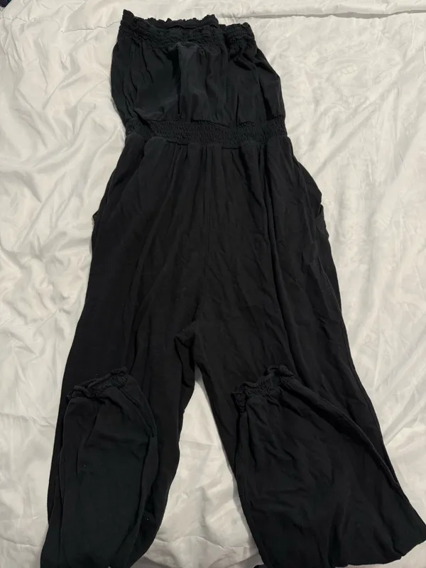 Aerie Black Strapless Jumpsuit  - Image 5