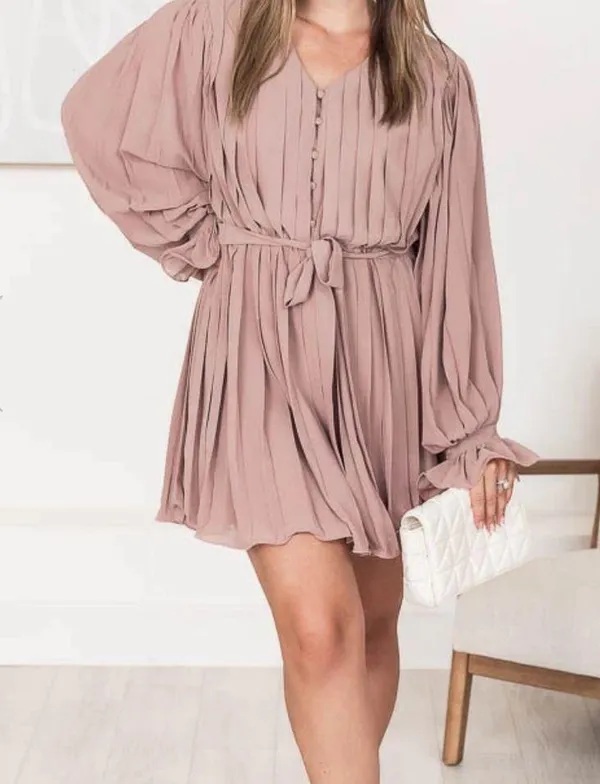 Pink Lily | Long Sleeve Romper/Dress - Image 10
