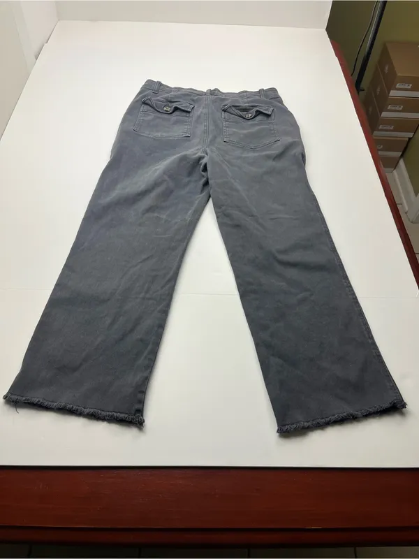 Faherty Womens Size‎ 29 Grey Gray Straight Leg Pockets Cargo Pant WBS2223 FLAW - Image 14
