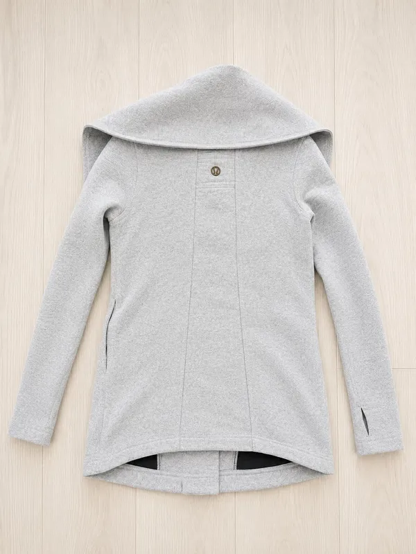 Lululemon Virasana Blanket Wrap Zip Fleece Jacket Athletic Gray 6 - Image 2