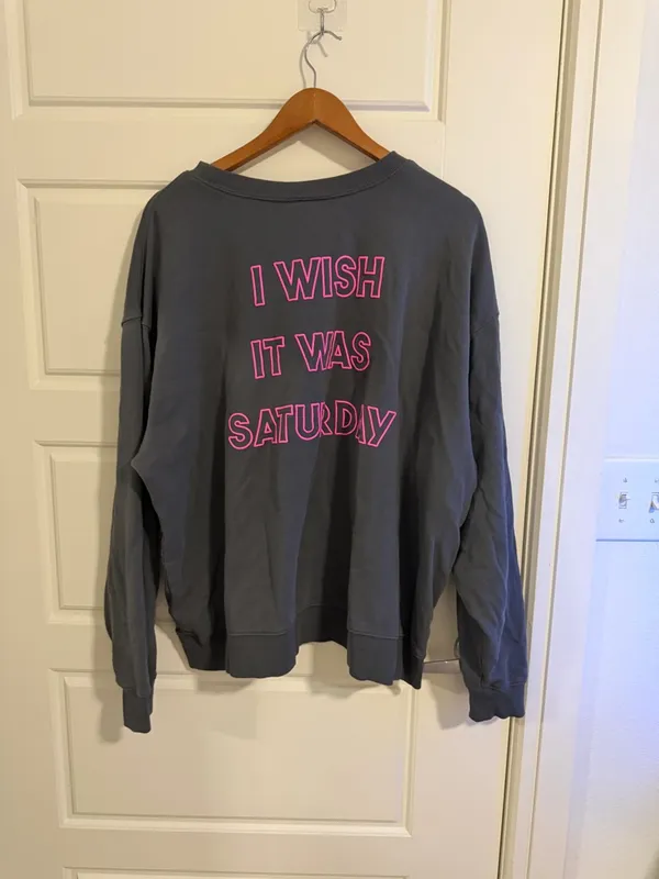 Wildfox I Wish it Was Saturday Sweatshirt - Image 7