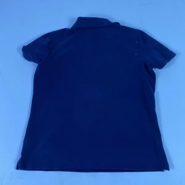 Lauren Ralph Lauren Shirt Womens Medium Blue‎ Polo Collared Short Sleeve RL Logo - Image 9